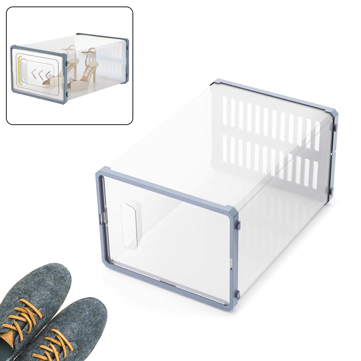 Plastic Stackable Shoe Storage Box Plastic Stackable Shoe Storage Box